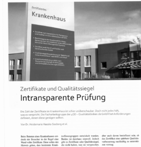 Zertifikate und Qualitätssigel – Intransparente Prüfung
