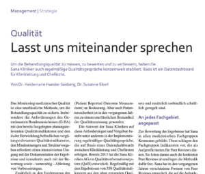 Qualität – Lasst und miteinander sprechen